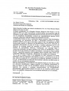 REPORTE NEUROCIRUJANO DEL GOBERNADOR CÉSAR DUARTE